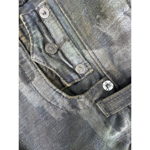 Vtg True Religion Mens Ricky Flap Straight Tiger Camo Jeans Size 26 NWT USA Made - Picture 4 of 16